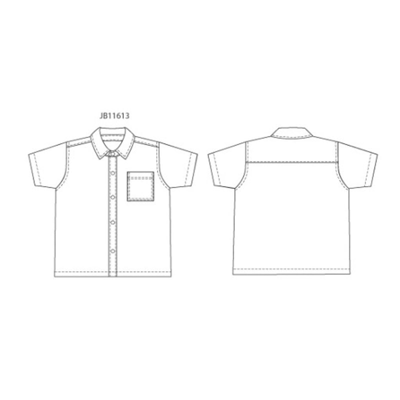 Janie and Jack - Boys K Short Sleeve White Texture Button Down Shirt Sb1