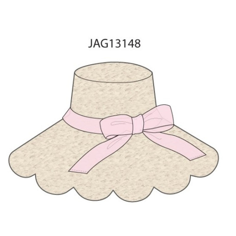 Janie and Jack - Kids G Pnk Bow Straw Hat E1