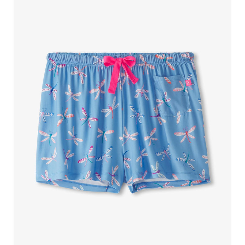 Little Blue House - Unisex Patterned Dragonflies Pj Shorts in a Bag