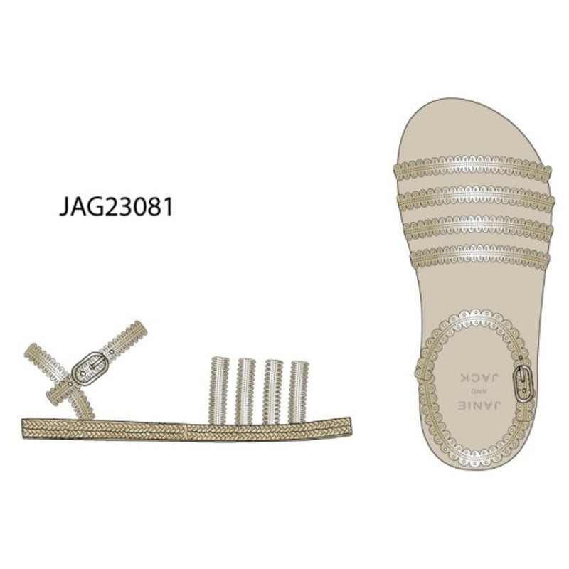 Janie and Jack - Kids G Gld Esp Sandal Smbas
