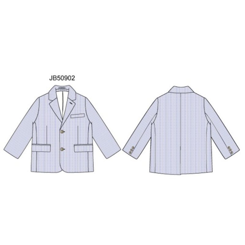 Janie and Jack - Boys with Es Lt Blue Seersucker Blazer E1