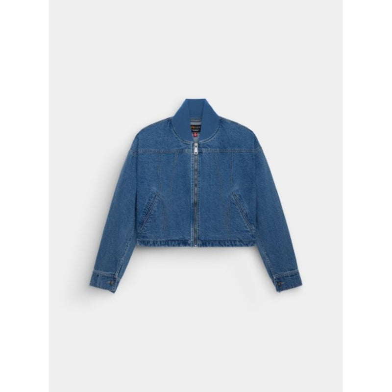 Alpha Industries - Womens Denim Relaxed Flight Jacket with