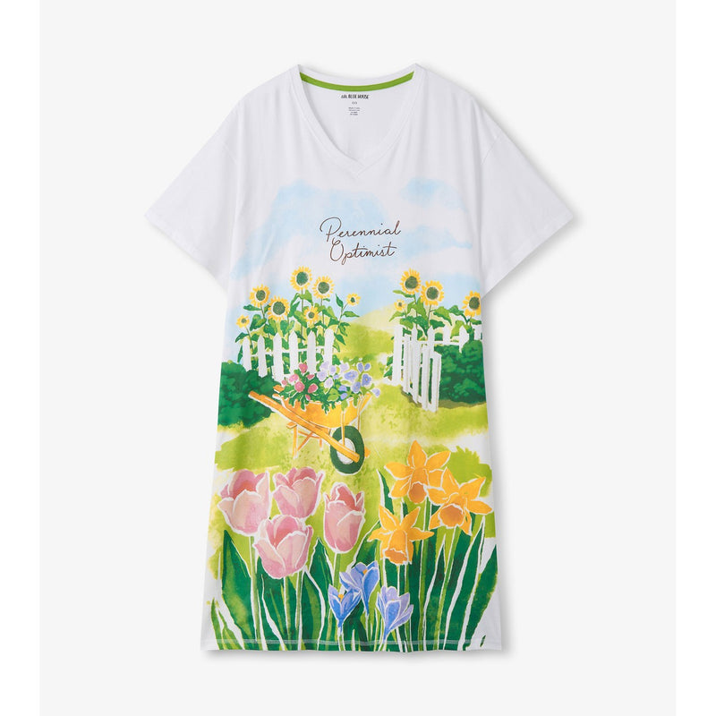 Little Blue House - Perennial Optimist Womens Sleepshirt