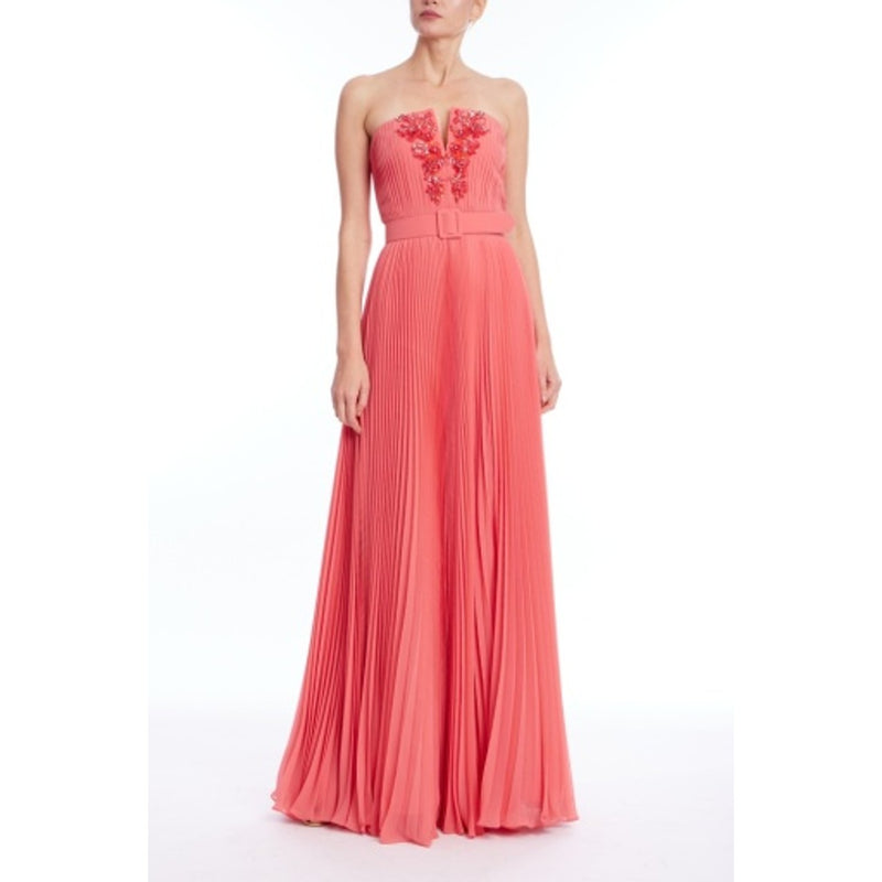 Badgley Mischka - Womens Pleat Skt Halter