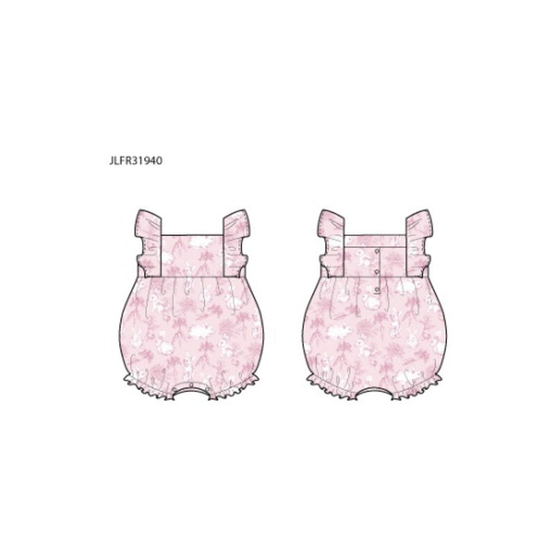 Janie and Jack - Kids Bg with Fr Pink Bunny Toile Romper E1