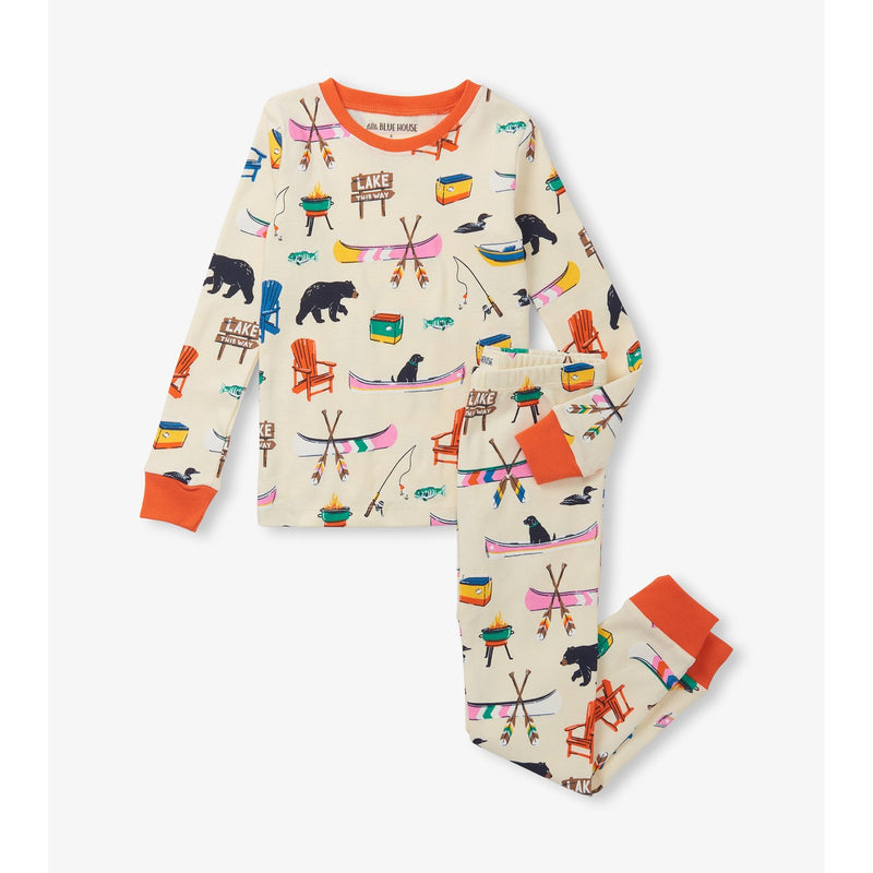 Little Blue House - on the Lake Kids Pajama Set