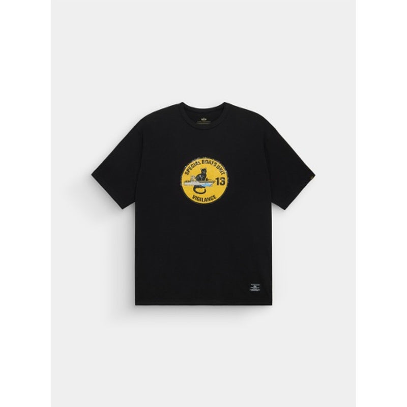 Alpha Industries - Mens Relaxed Black Cat Tee