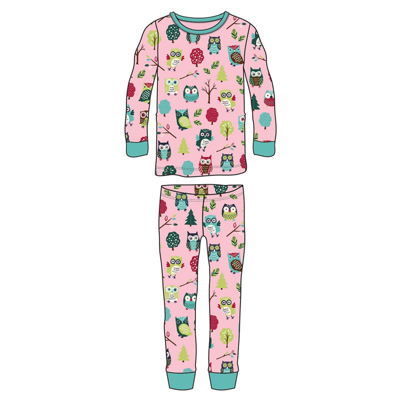 Little Blue House - Owls Kids Pajama Set
