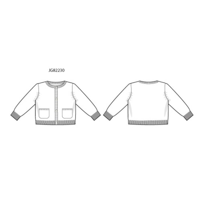 Janie and Jack - Girls S X Wht Boucle Pkt Long Sleeve Cardi E1