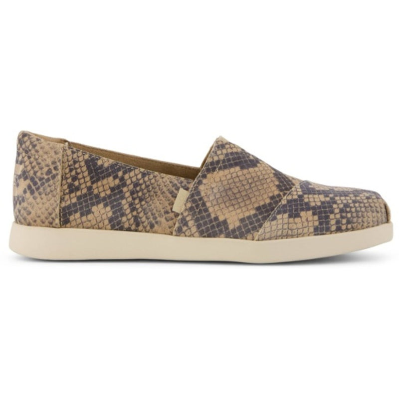 TOMS - Womens Alpargata Plus - Mid Taupe Snake Print Suede