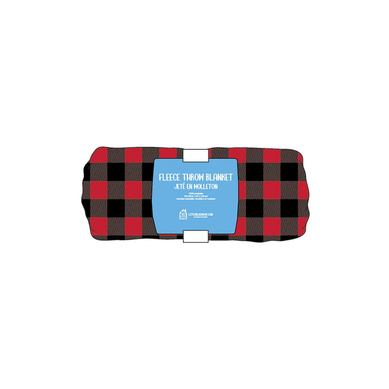 Little Blue House - Unisex Buffalo Plaid Fleece Blanket