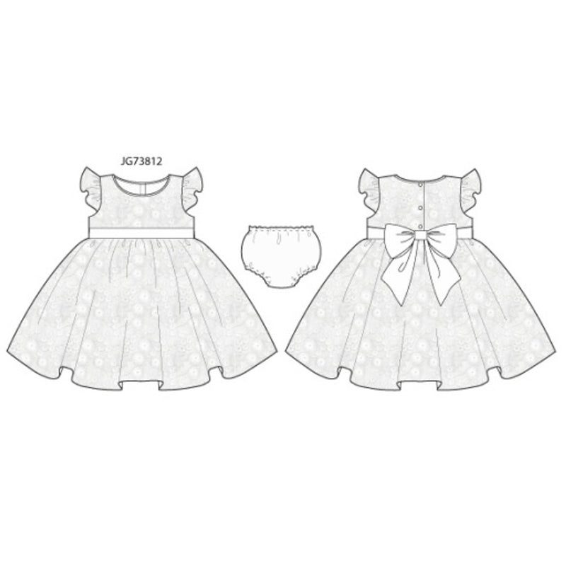 Janie and Jack - Girls with X Wht Eyelet Dress Sp Occ