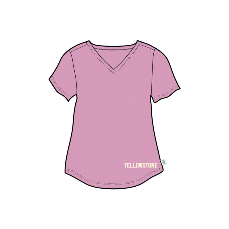 Little Blue House - Pink Womens V-Neck Tee in a Bag