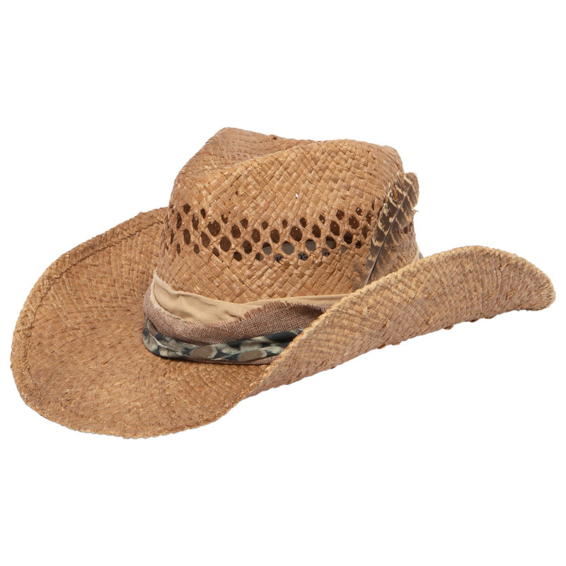 San Diego Hat Company - Dakota Womens Woven Straw Ventilated Crown