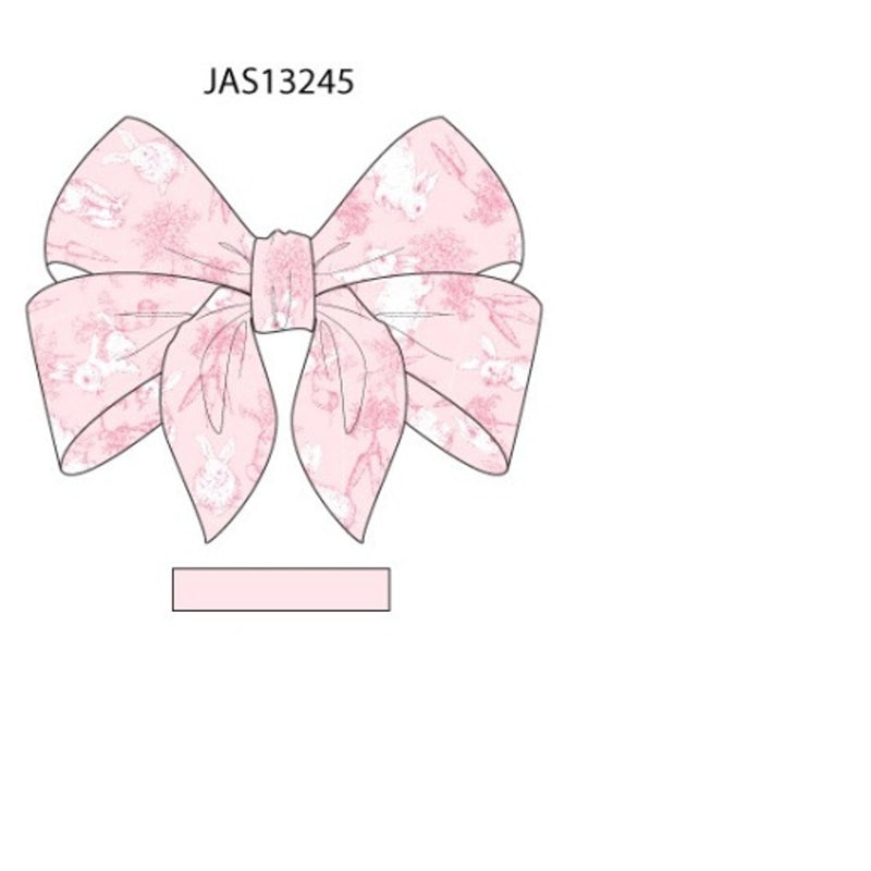 Janie and Jack - Kids with Pink Bunny Toile Hair Bow E1