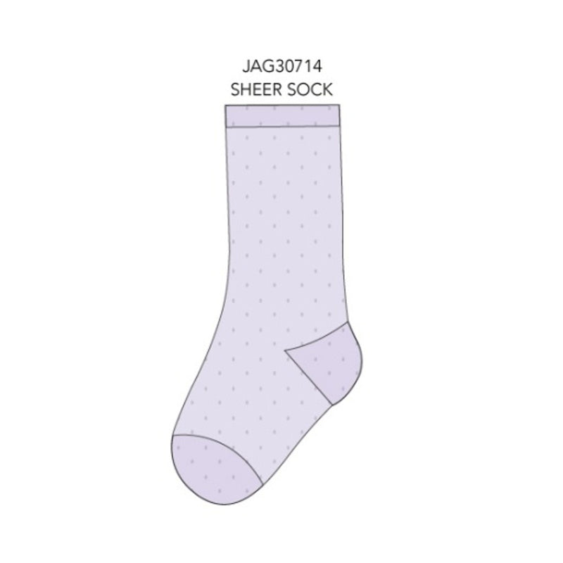 Janie and Jack - Kids G Prpl Sheer Dot Sock Spbk
