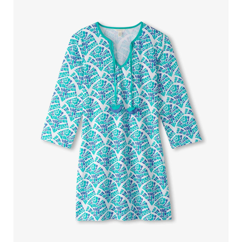 Little Blue House - Unisex Seaside Beach Dress Mosaic Waves
