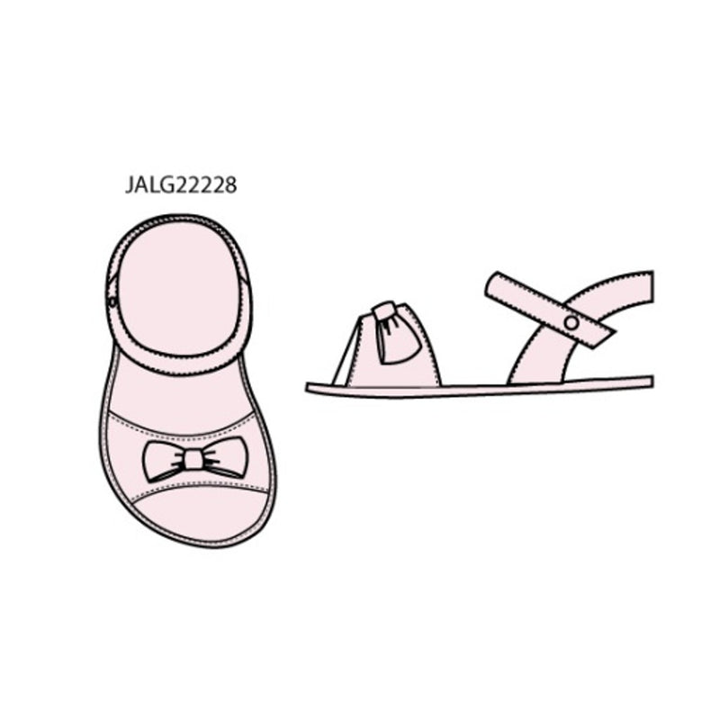 Janie and Jack - Baby G Pink Bow Sandal Smbas