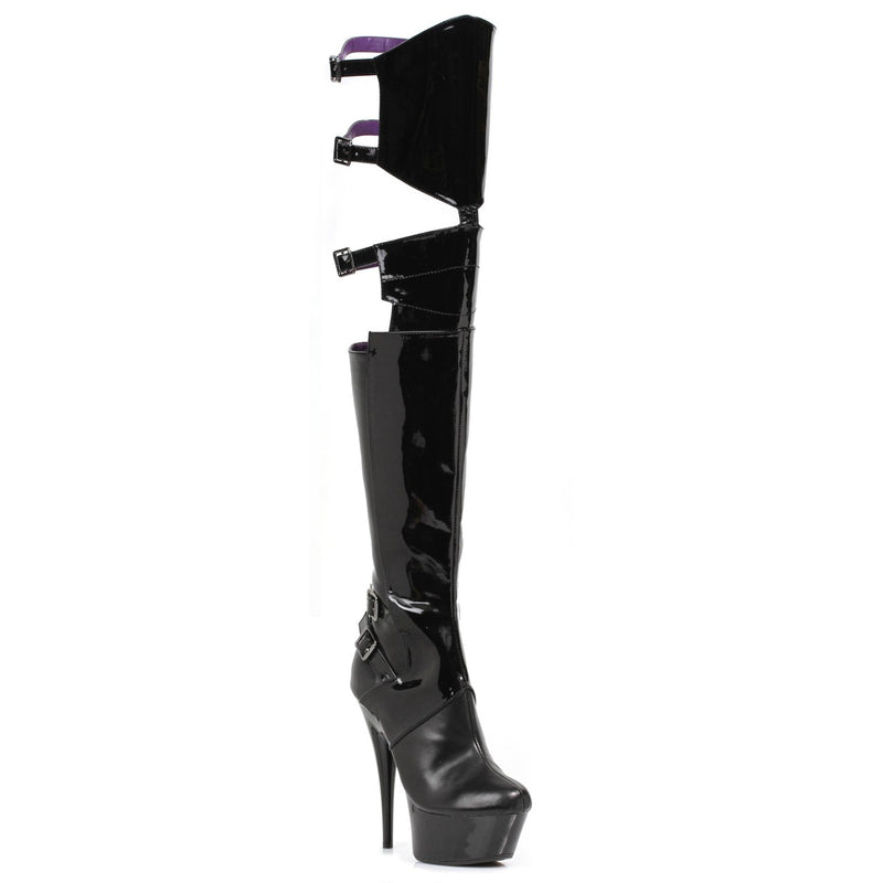 Ellie Shoes - 6" Pointed Stiletto Heel Thigh High Stretch Boots