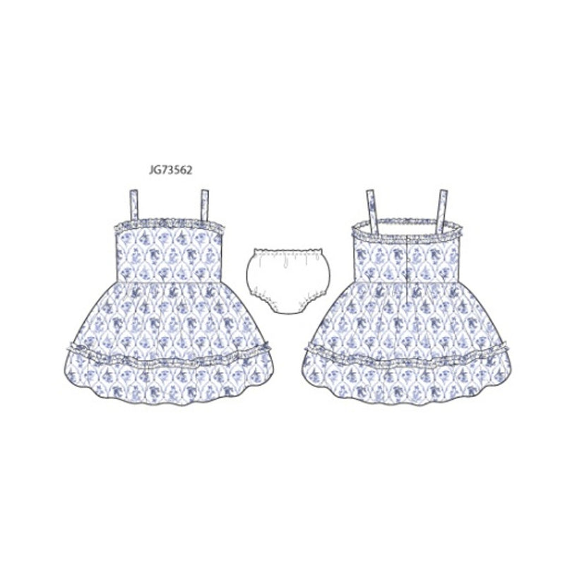 Janie and Jack - Girls with Blu Tile Bbl Dress Sp2