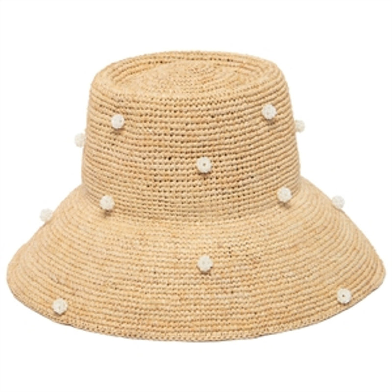 San Diego Hat Company - Perla Womens Crochet Raffia Bell Hat with All