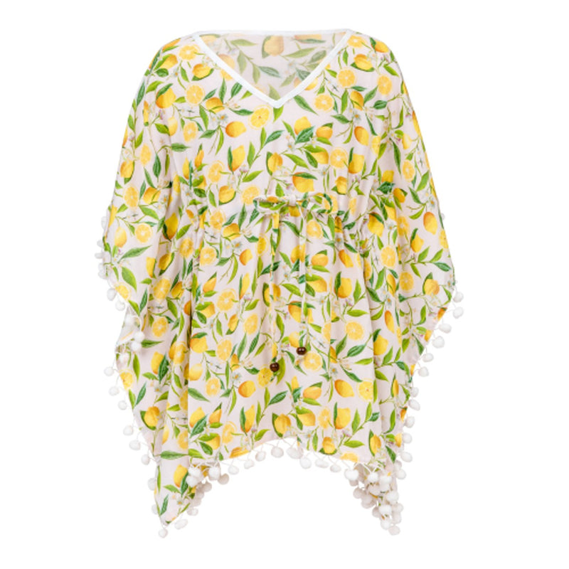 Snapper Rock - Girls Lemon Batwing Kaftan