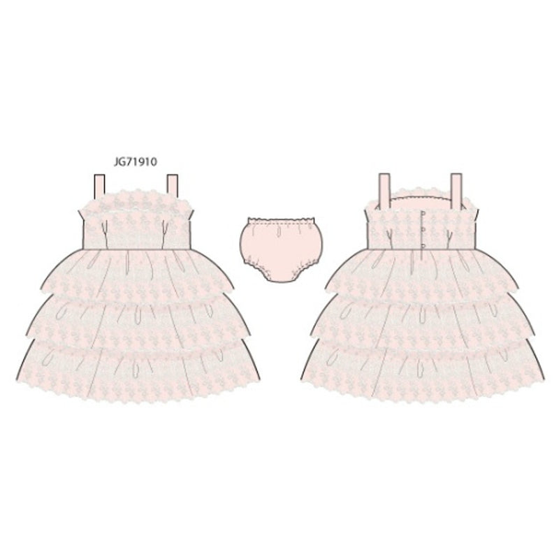 Janie and Jack - Girls with X Pnk Eyelt Orgnza Dress Sp Occ
