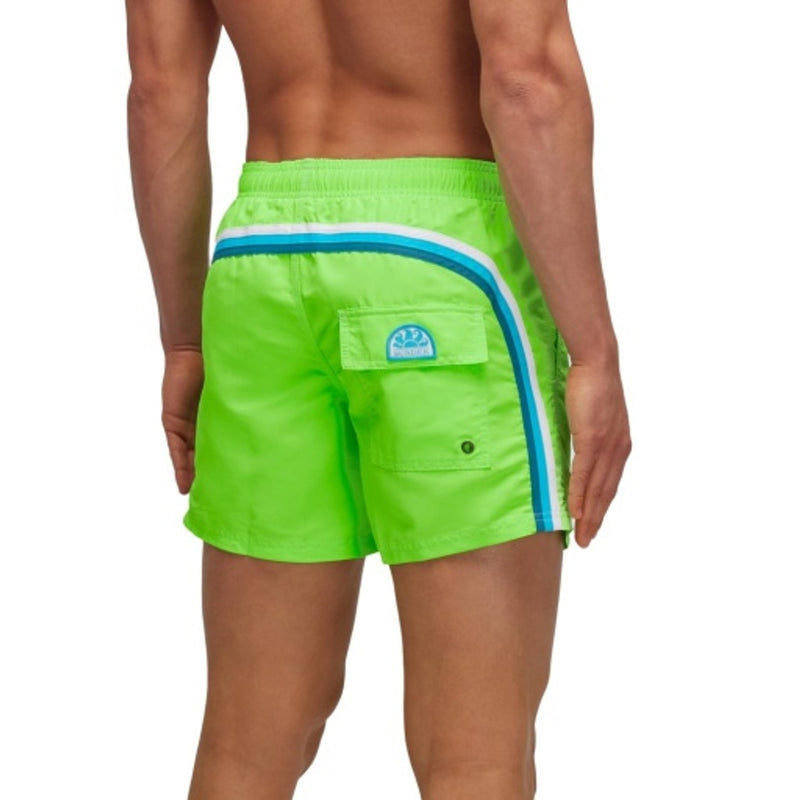 Sundek - Mens 14" Elastic Waist - Fluo Green 13