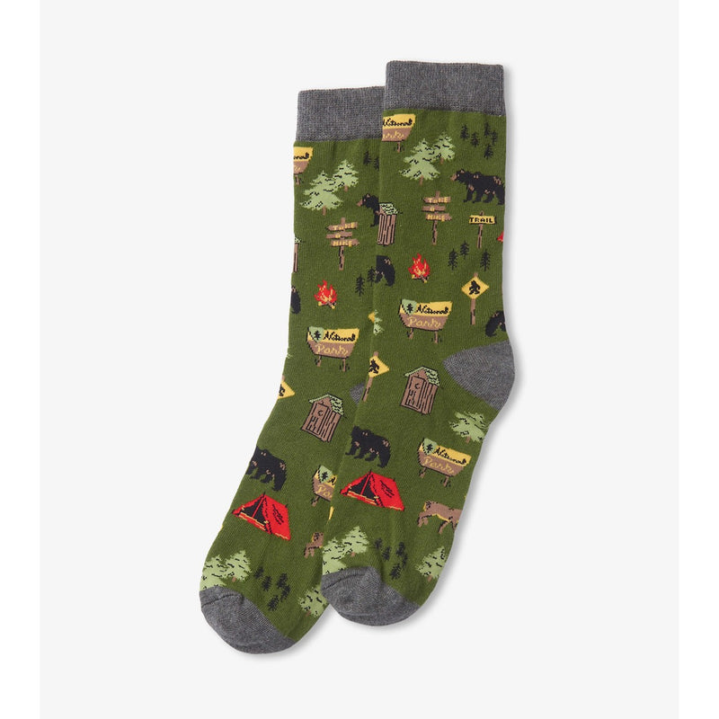Little Blue House - Hiking Trail Mens Crew Socks