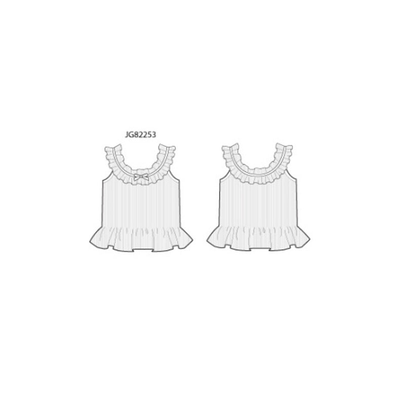 Janie and Jack - Girls S Es Wht Peplum Sl Swtr Top Smbas