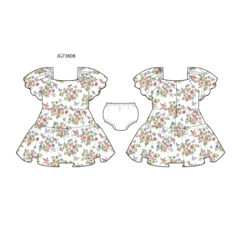 Janie and Jack - Girls with Es Multi Flrl Bttrfly Dress Sp1
