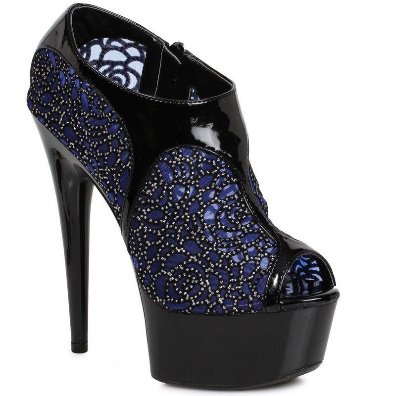 Ellie Shoes - 6" Mesh Rhinestone Booty
