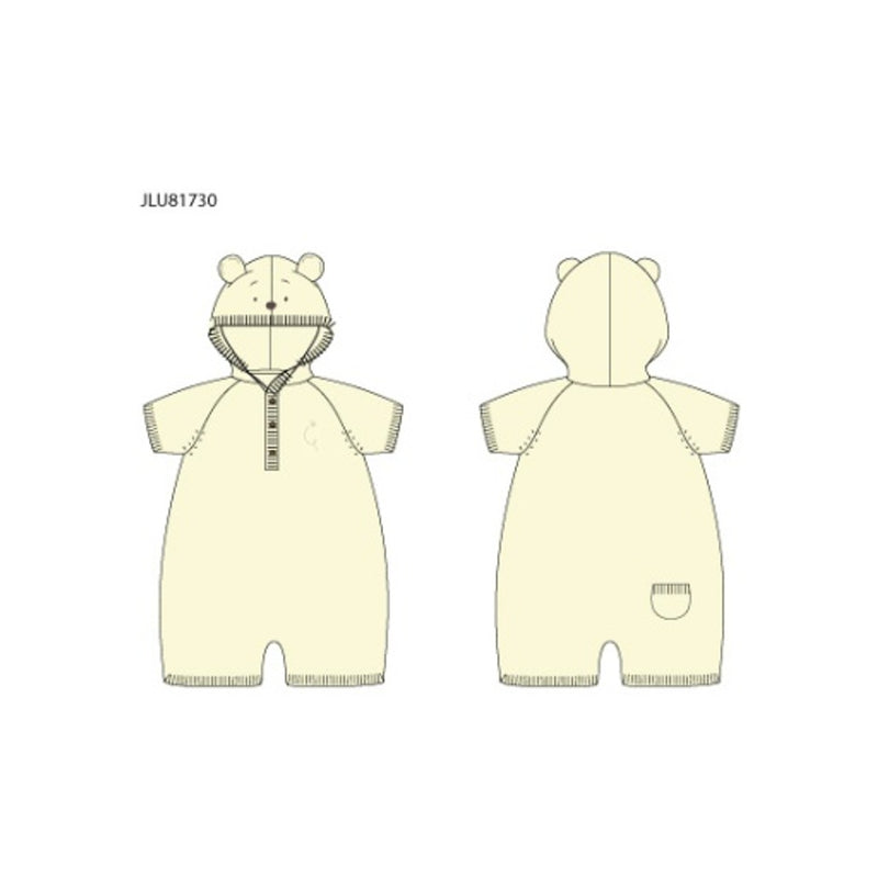 Janie and Jack - Baby U S Yellow Pooh Costume Short Sleeve Romper Spr Disney Pooh