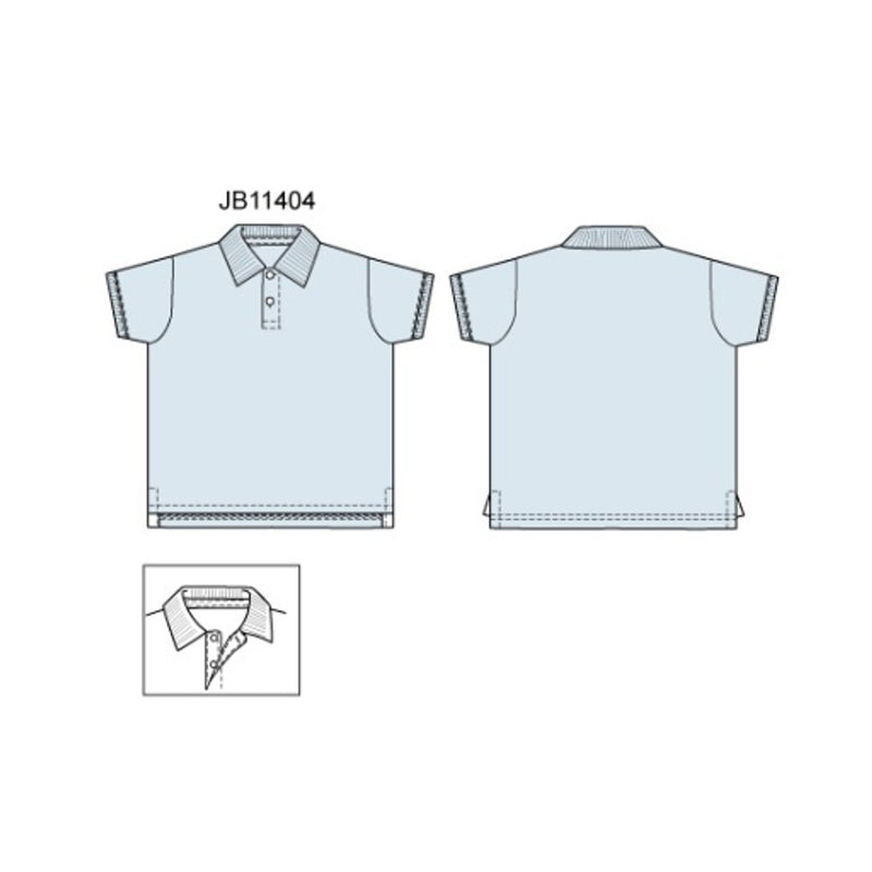 Janie and Jack - Boys K Short Sleeve Lt Blue Pique Polo Smbas