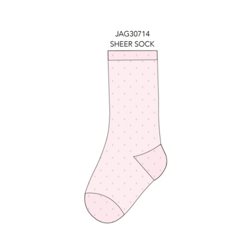 Janie and Jack - Kids G Pnk Sheer Dot Sock E1