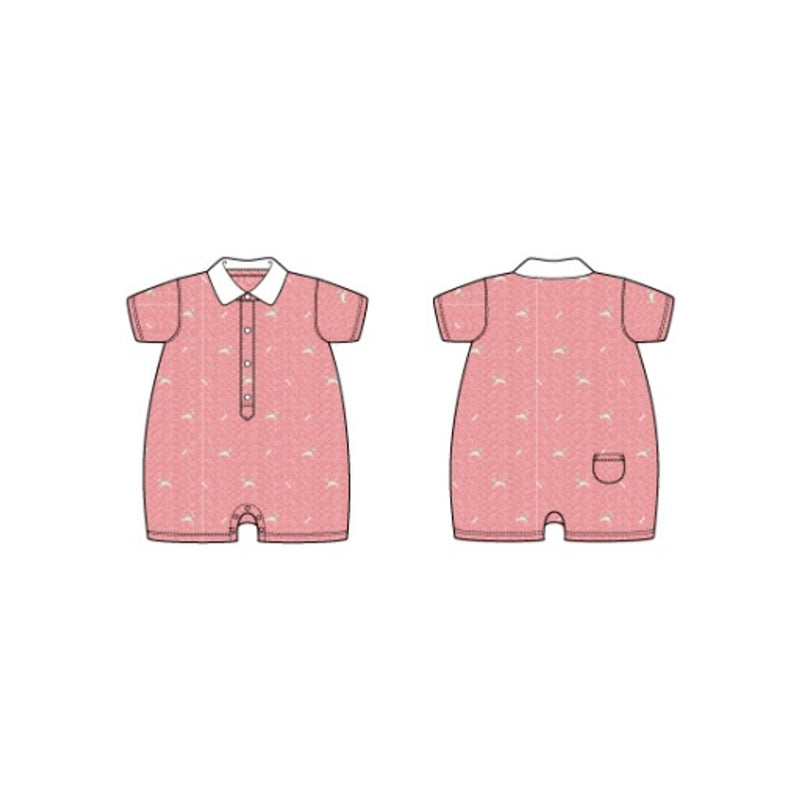 Janie and Jack - B K Red Ao Dogs Bones Polo Romper Sp1