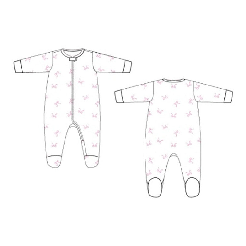 Janie and Jack - Kids Bg K Pink Bow Pointelle Footie Sb1 E1