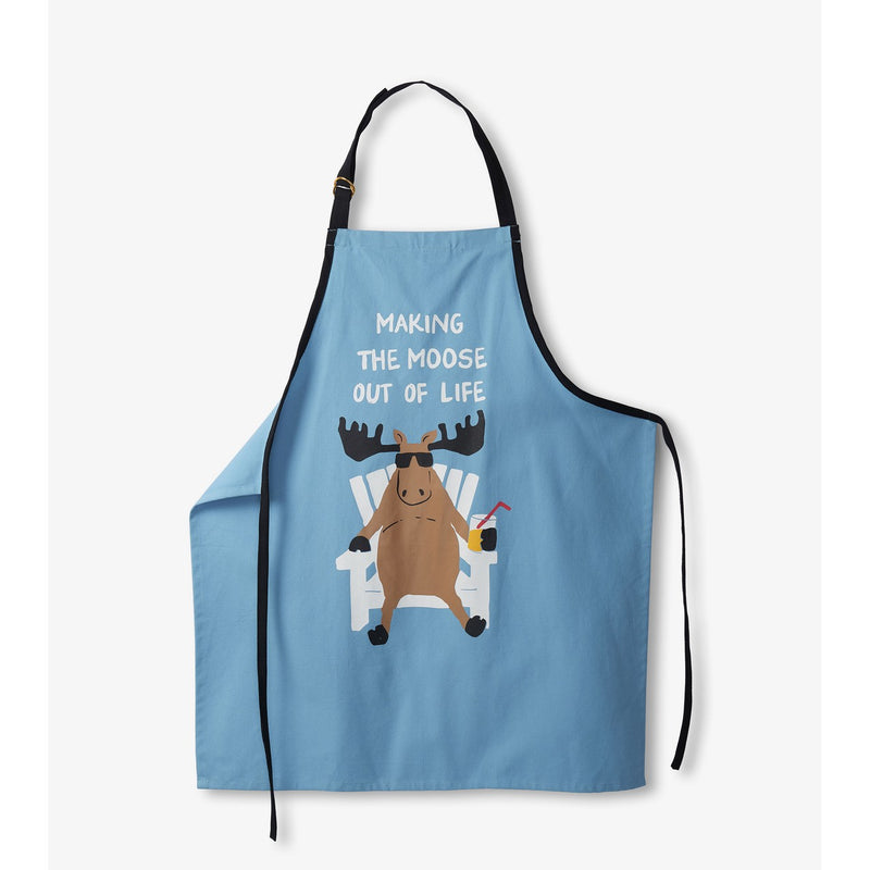 Little Blue House - Unisex Making the Moose Out of Life Apron