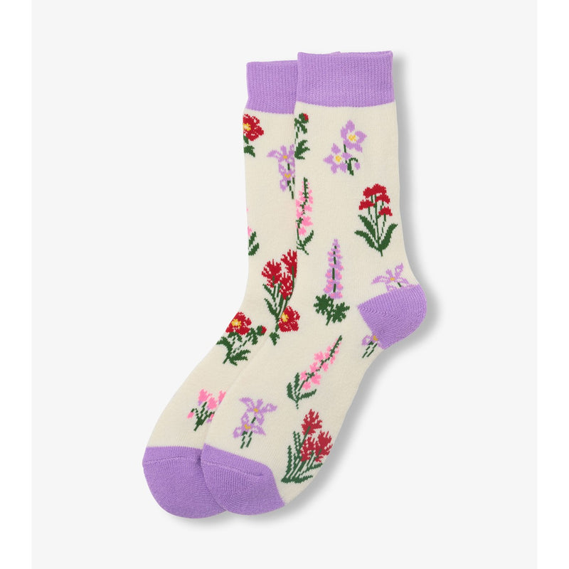 Little Blue House - Wild Flowers Womens Cozy Socks