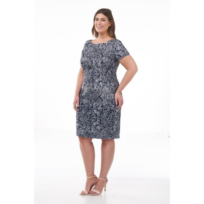 JS Collections - Womens Crew Neck Cocktail Dress