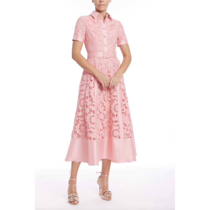 Badgley Mischka - Womens Short Sleeve Lace Shirt