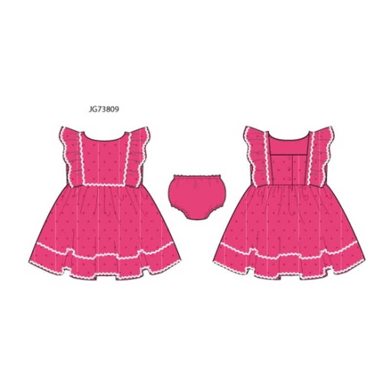Janie and Jack - Girls with Pnk Swiss Dot Dress Sp1