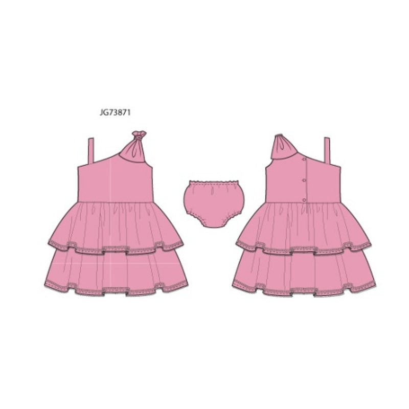 Janie and Jack - Girls K Pnk Ktw Bow Dress Pink
