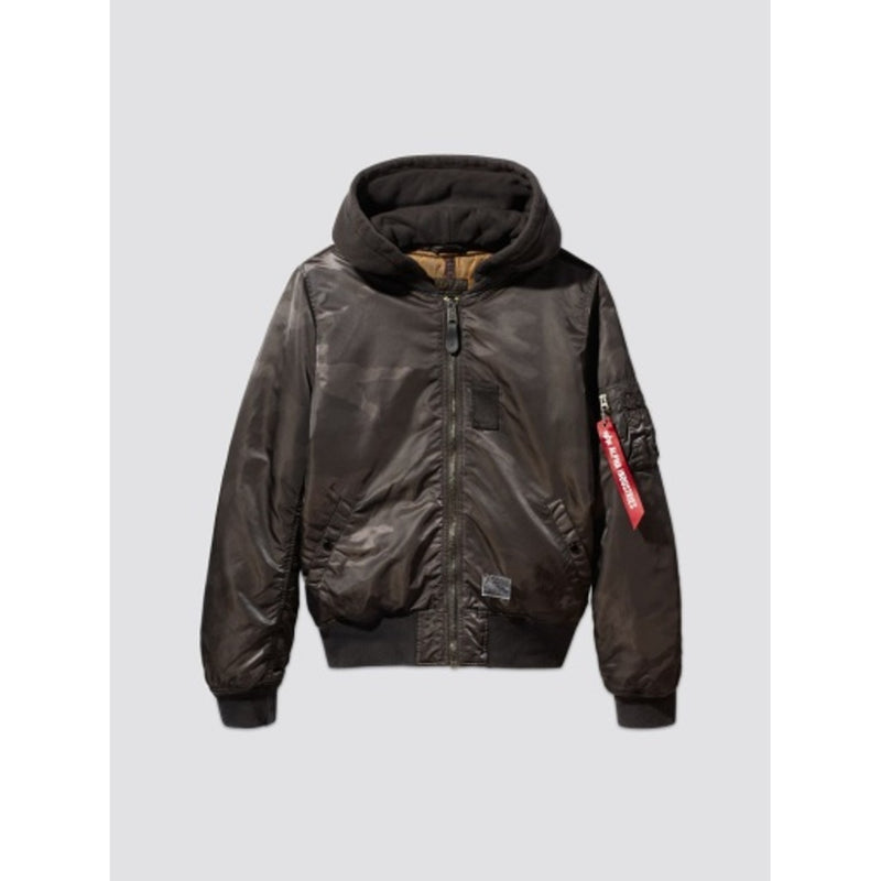 Alpha Industries - Mens Ma-1 Hooded Battlewash Flight Jacket