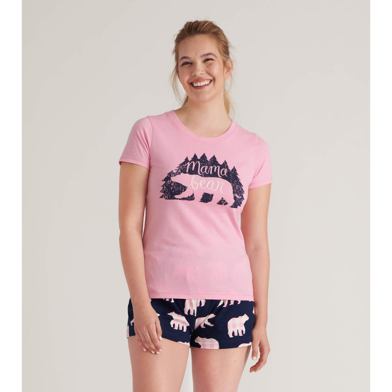 Little Blue House - Woods Mama Bear Womens Pajama Tee