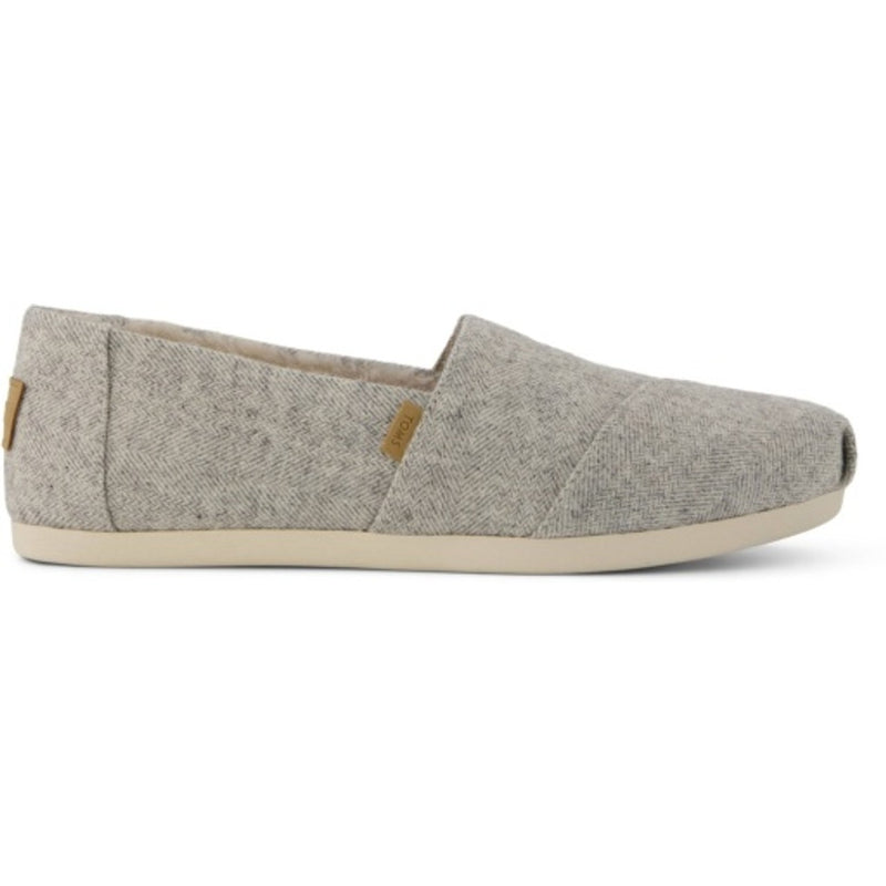 TOMS - Womens Alpargata Classic - Light Grey Heritage Herringbone/Faux Fur