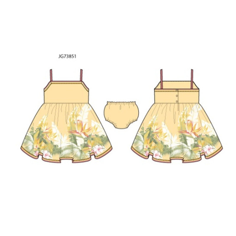 Janie and Jack - Girls with Yllw Flrl Brdr Dress Sm1