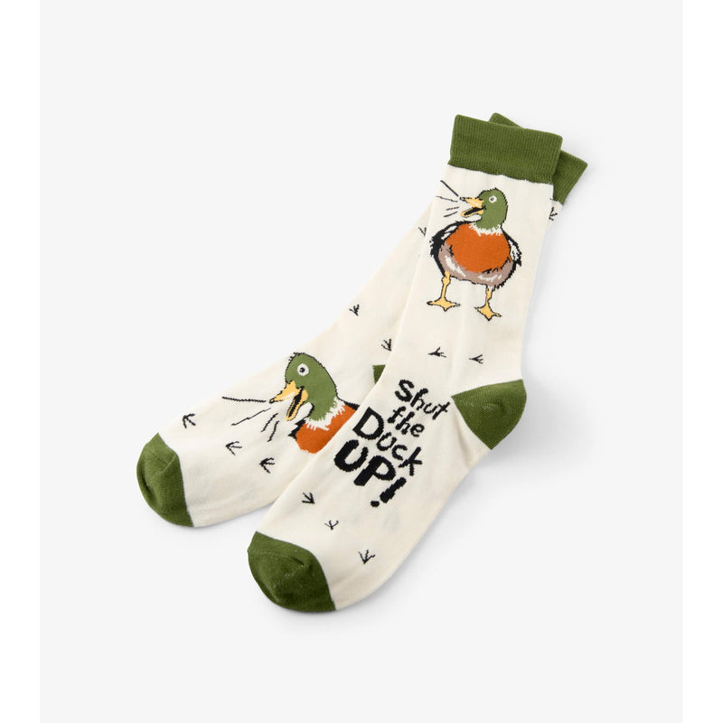 Little Blue House - Shut the Duck Up Mens Crew Socks