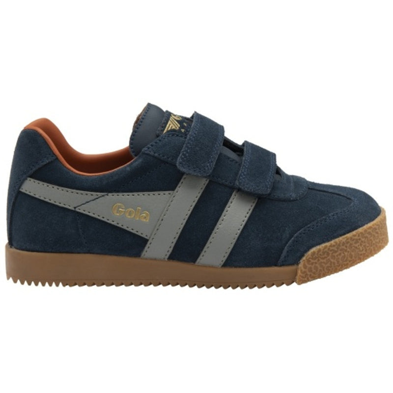 Gola - Kids Harrier Strap Sneakers - Navy/Cement/Moody Orange