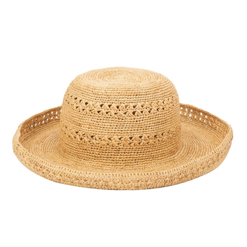 San Diego Hat Company - No Filter Crochet Raffia Wired Kettle Brim